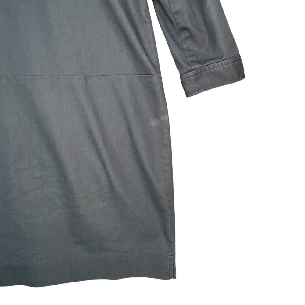 J Jill Women’s Blue Cotton Blend Front Pocket‎ Knee Length Retro Dress M - Picture 4 of 6